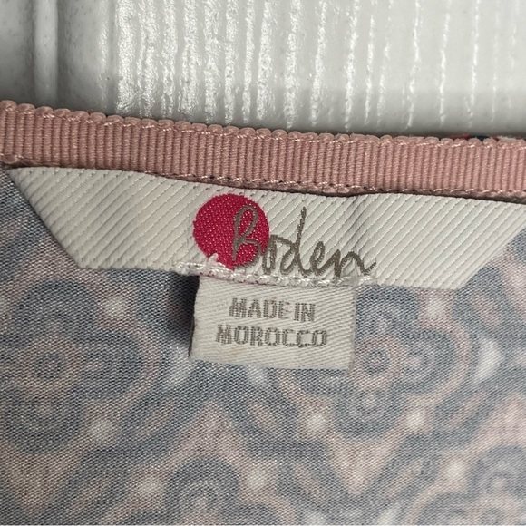 Boden Elodie Jersey Faux Wrap Stretch Jersey Knit Top Diamond Floral Purple 10 - Picture 11 of 14